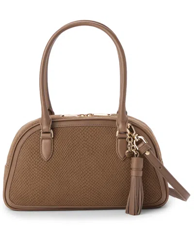 Brahmin Angie Dome Medium Satchel Bag In Brown