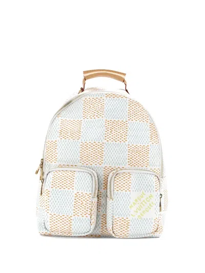 Pre-owned Louis Vuitton Multipocket Limited Edition Damier Heritage Canvas Backpack In Green