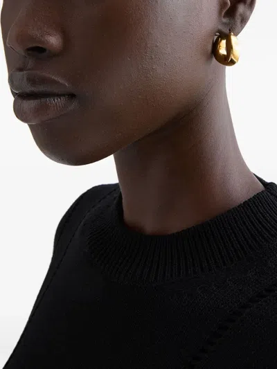 Jil Sander Hoop Earrings In Gold