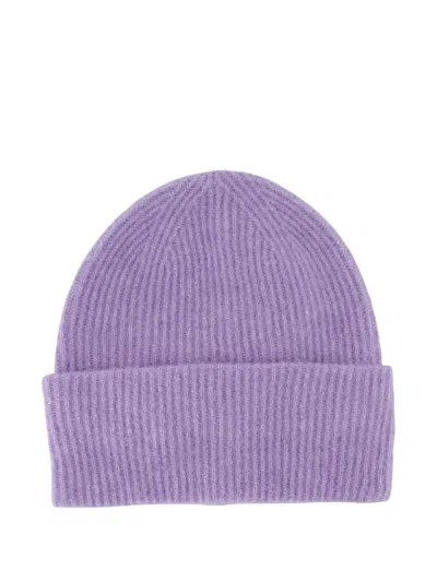 Samsoe & Samsoe Nor Wool Hat In Purple