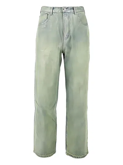 This Is Never That Coated Jeans In Green