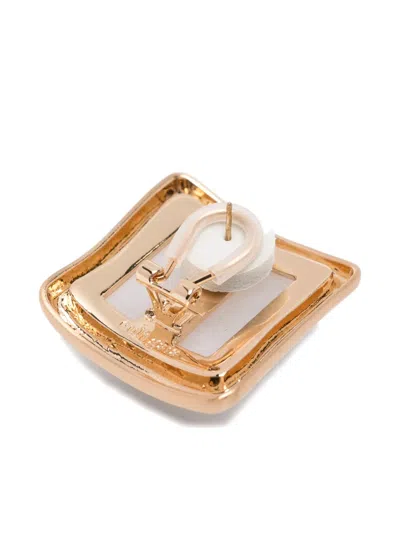 Cult Gaia Square Suni Earrings In Red