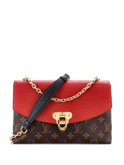 Pre-owned Louis Vuitton Saint Placide Handbag Monogram Canvas And Leather Shoulder Bag In Brown