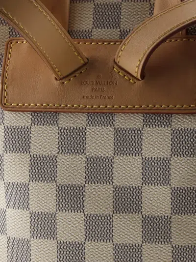 Pre-owned Louis Vuitton Sperone Damier Backpack In White