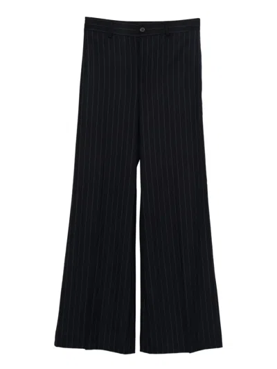 Ralph Lauren Pinstripe Trousers In Blue