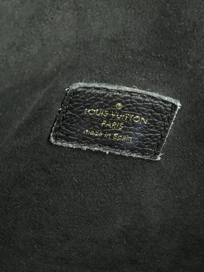 Pre-owned Louis Vuitton Victoire Handbag Monogram Canvas And Leather Shoulder Bag In Black