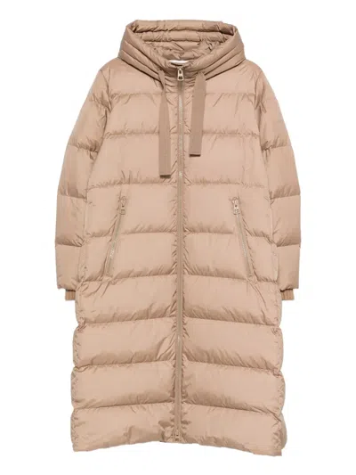 Marc O'polo Hooded Padded Oversized Coat In Brown