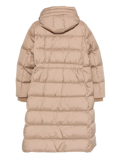 Marc O'polo Hooded Padded Oversized Coat In Brown
