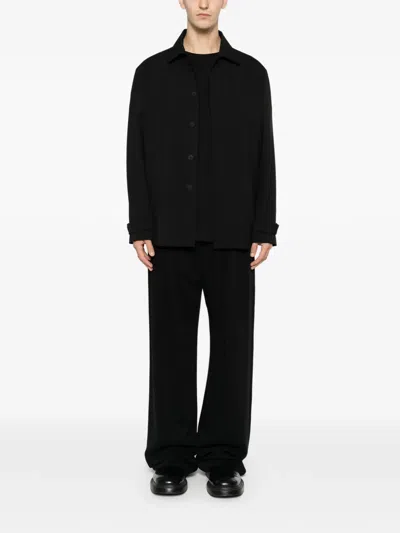Medeea Straight Button Short Coat In Black
