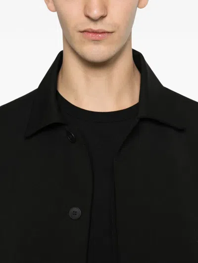 Medeea Straight Button Short Coat In Black