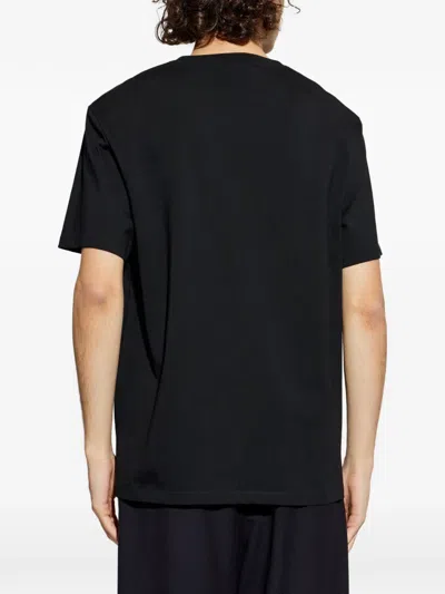 Loewe Logo-embroidered Cotton-jersey T-shirt In Black
