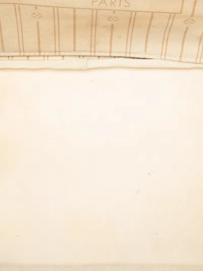 Pre-owned Louis Vuitton 2011 Damier Azur Neverfull Mm Tote Bag In White