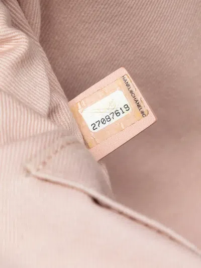 Pre-owned Chanel 2019 Quilted Canvas Front Pocket Fringe Backpack In Pink