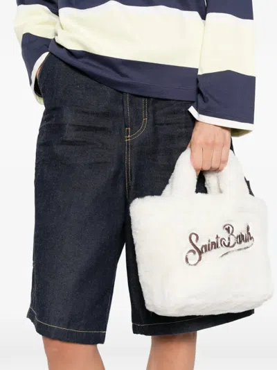 Mc2 Saint Barth Mini Vanity Logo-detail Bag In Neutral