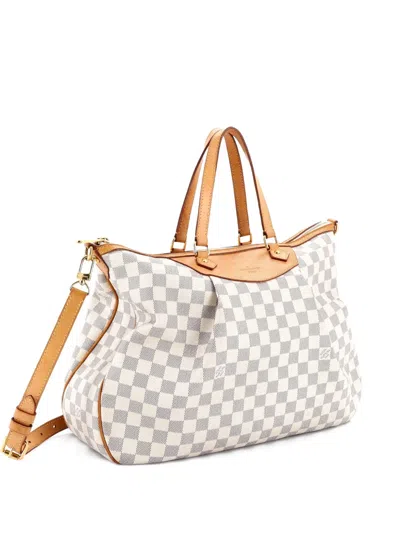 Pre-owned Louis Vuitton Siracusa Handbag Damier Gm Shoulder Bag In White