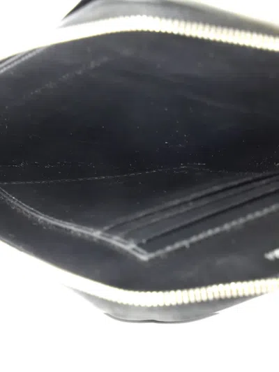 Pre-owned Balenciaga Passport Phone Holder Printed Leather Crossbody Bag In Black