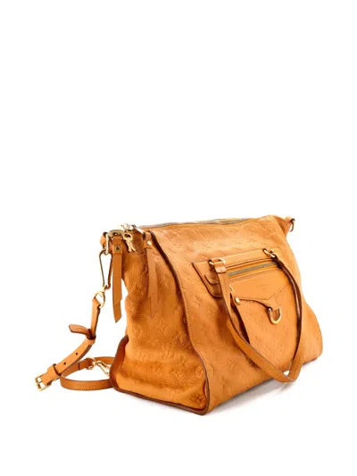 Pre-owned Louis Vuitton Lumineuse Handbag Monogram Empreinte Leather Pm Tote Bag In Yellow