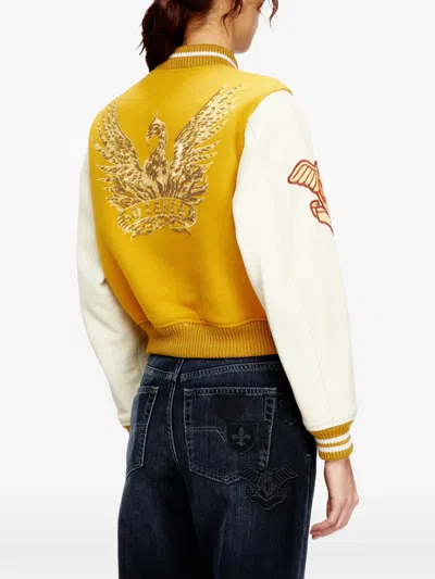Diesel L-real-cp Phoenix-embroidered Jacket In Multi