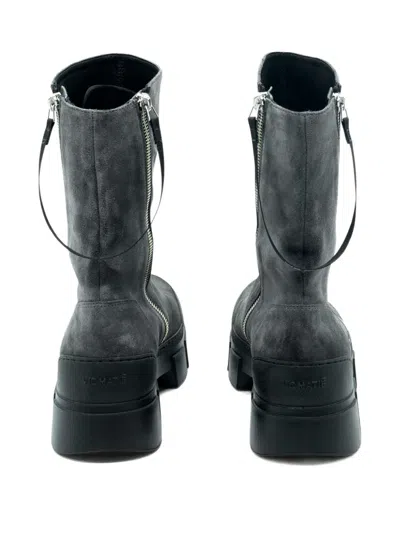 Vic Matie Roccia Zip-up Leather Ankle Boots In Multi