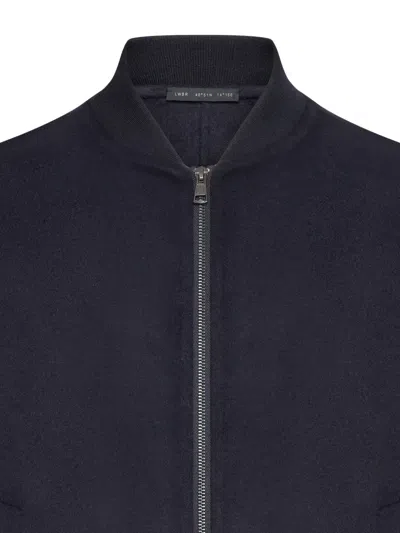 Low Brand Zip Bomber Jacket In Blue