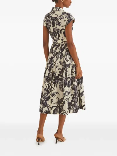 Cara Cara Octavia Belted Floral Midi Dress In Multi