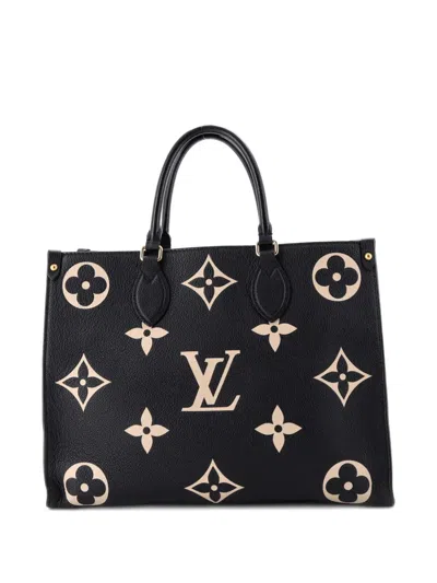 Pre-owned Louis Vuitton Onthego Tote Bicolor Monogram Empreinte Giant Mm Shoulder Bag In Black