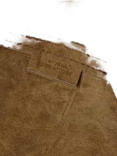 Pre-owned Loewe Puzzle Fold Leather Mini Tote Bag In Neutral