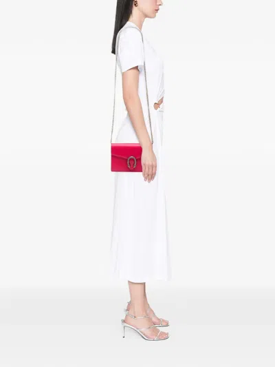 Pre-owned Gucci 2016-2025 Mini Leather Dionysus Wallet On Chain Crossbody Bag In Pink