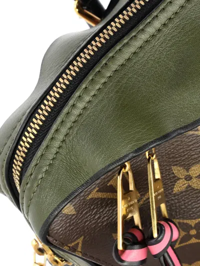 Pre-owned Louis Vuitton Tuileries Handbag Monogram Canvas With Leather Satchel In Brown