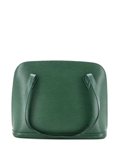 Pre-owned Louis Vuitton Lussac Handbag Epi Leather Shoulder Bag In Green