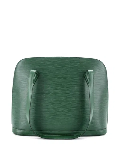 Pre-owned Louis Vuitton Lussac Handbag Epi Leather Shoulder Bag In Green