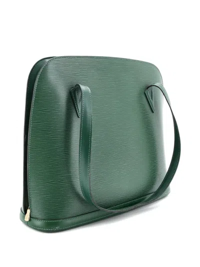 Pre-owned Louis Vuitton Lussac Handbag Epi Leather Shoulder Bag In Green