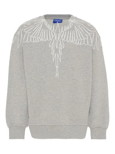 County Of Milan Graphic-print Crew-neck Sweatshirt In Multi