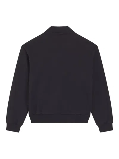 Dolce & Gabbana Zip-up Patch Sweatshirt In Blue