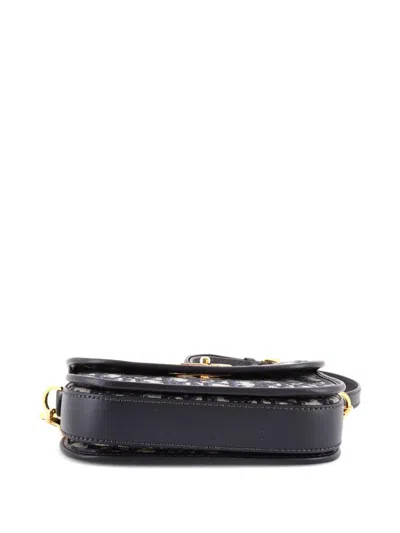 Pre-owned Dior 30 Montaigne Avenue Bag Oblique Canvas Small Crossbody Bag In Blue
