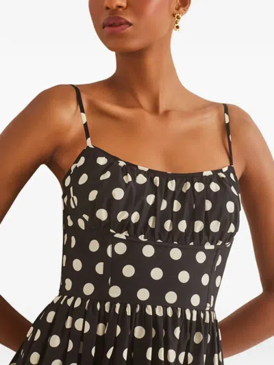 Cara Cara Alba Polka-dot Midi Dress In Black