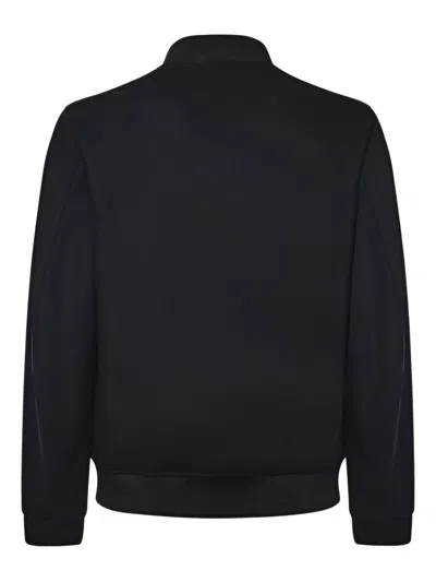 Barbour Logo-detail Bomber Jacket In Blue