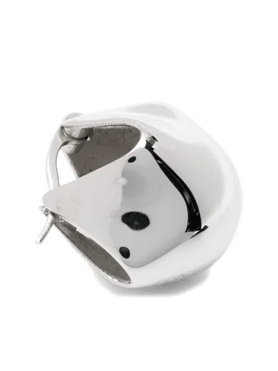 Khaite Small Lotus Polished Earrings In Metallic