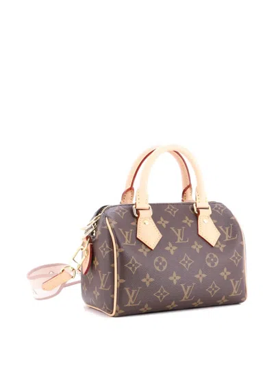 Pre-owned Louis Vuitton Speedy Bandouliere Bag Monogram Canvas 20 Crossbody Bag In Brown
