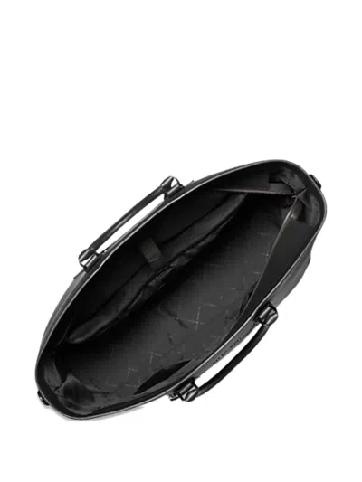 Michael Kors Hudson Pebbled Leather Tote Bag In Black