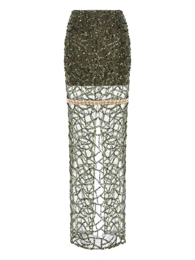 V:pm Atelier Wendy Maxi Skirt In Green