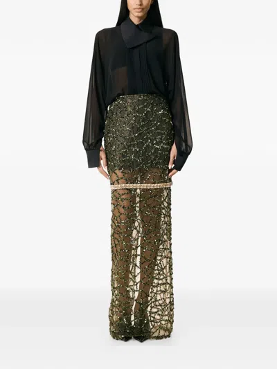 V:pm Atelier Wendy Maxi Skirt In Green