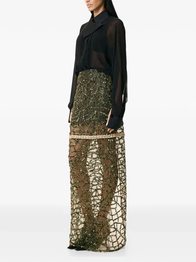 V:pm Atelier Wendy Maxi Skirt In Green