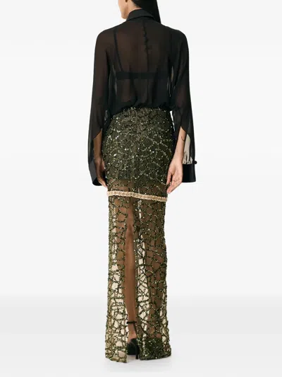 V:pm Atelier Wendy Maxi Skirt In Green