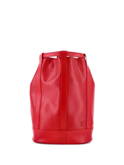 Pre-owned Louis Vuitton Randonnee Epi Leather Pm Backpack In Red