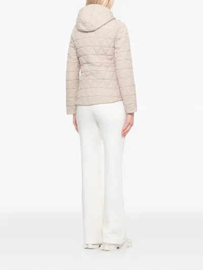 K-way Lil Diamond Quilted-design Jacket In Neutral