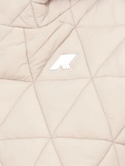 K-way Lil Diamond Quilted-design Jacket In Neutral