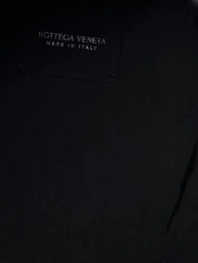 Pre-owned Bottega Veneta Convertible Drawstring Intrecciato Effect Jacquard Small Bucket Bag In Black