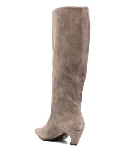 Marc Ellis 55mm Pointed Boots In Neutral