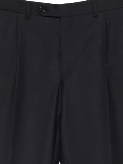 Canali Pleated Trousers In Black